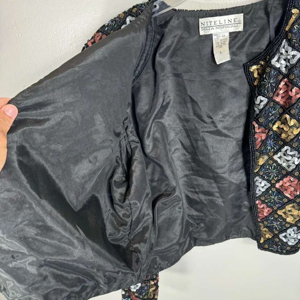 Niteline Black and Gold Embellished Blazer - Picture 15 of 15